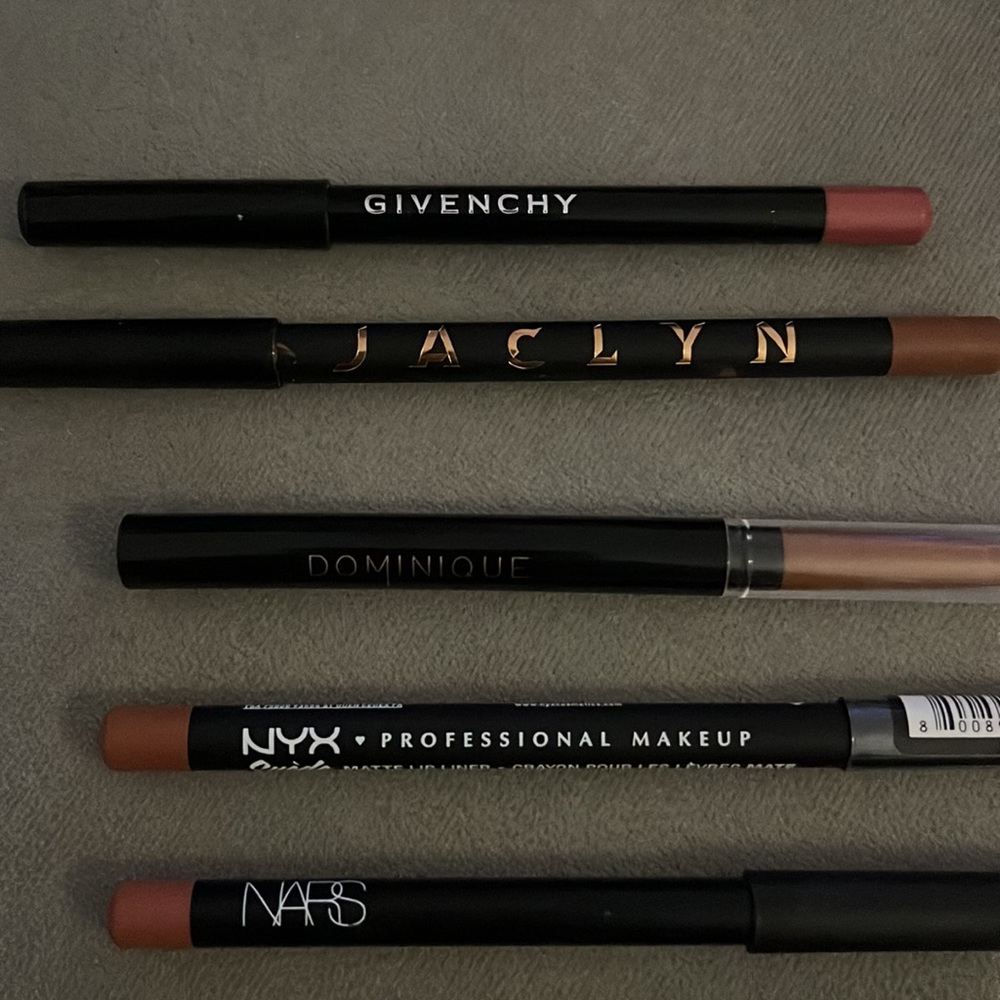 6 neutral nude lip liners NARS NYX DOMINIQUE JACKLYN GIVENCHY - Picture 2 of 5
